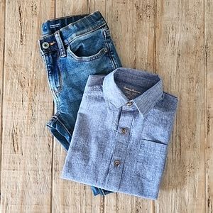 Boys outfit- Jeans and long sleeve dress shirt